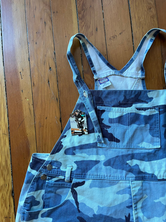 Size 4X (small fit) Denim camo print Vintage Watch LA Shorteralls