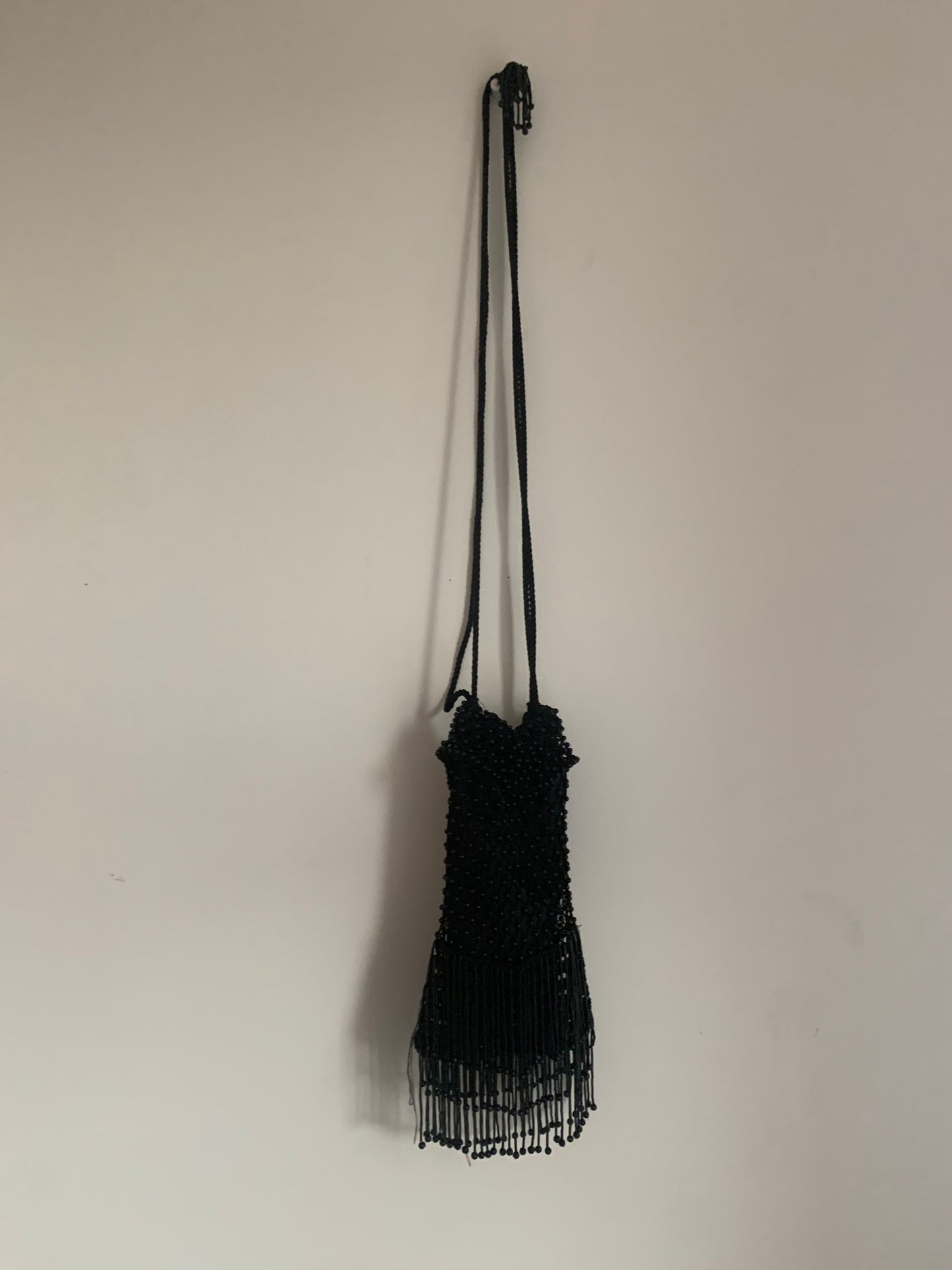 Vintage Beaded black Bag
