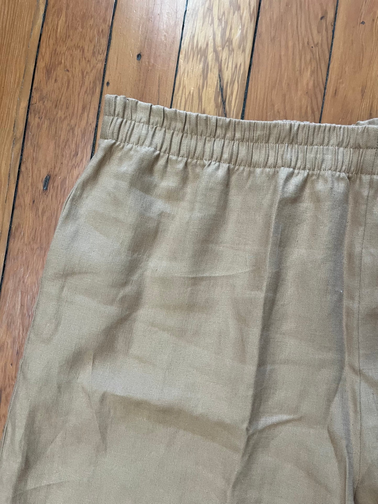 size 3X wheat Free Label LINEN LORETTA SHORT