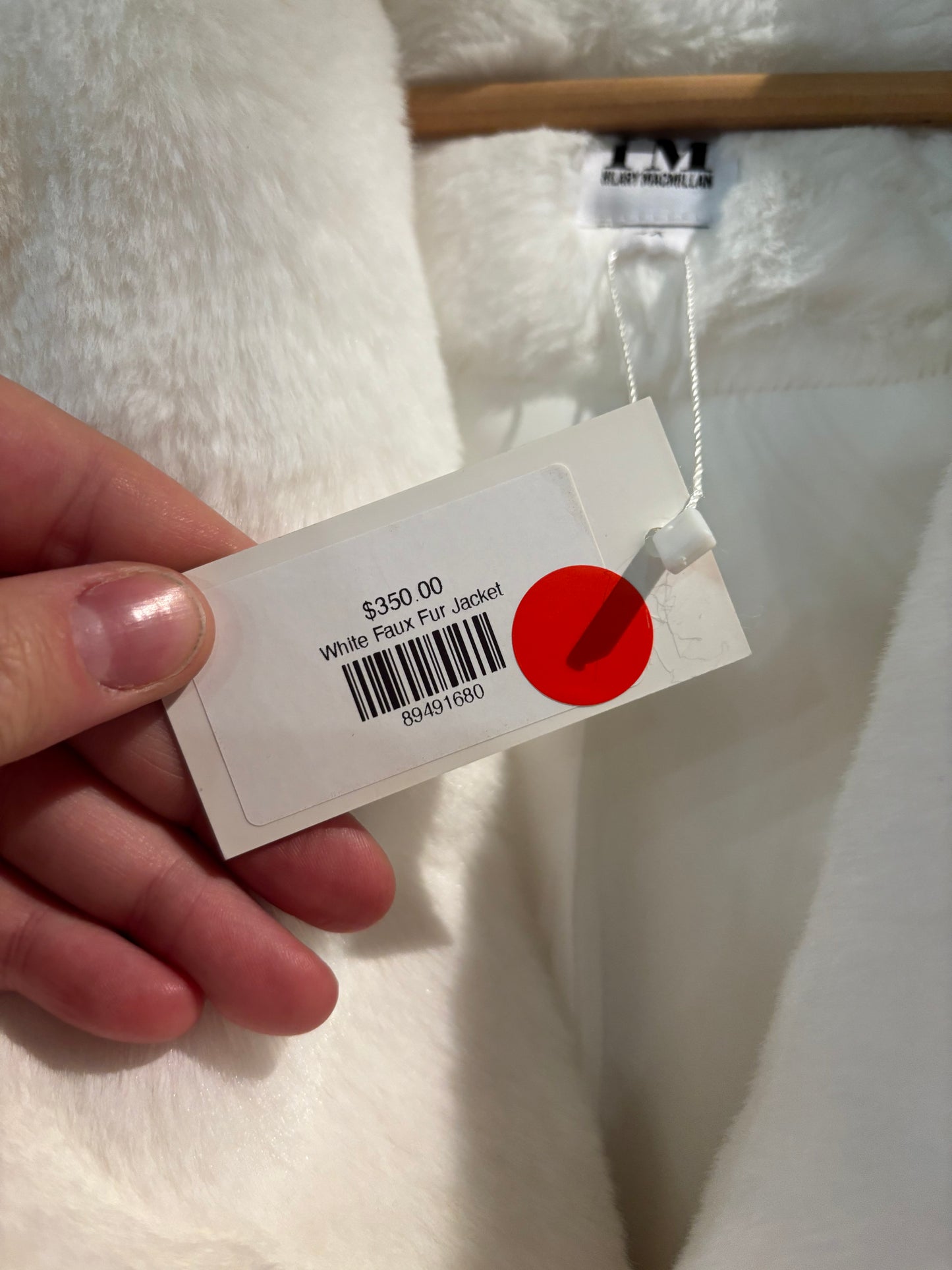 White Hilary Macmillan Faux Fur Coat