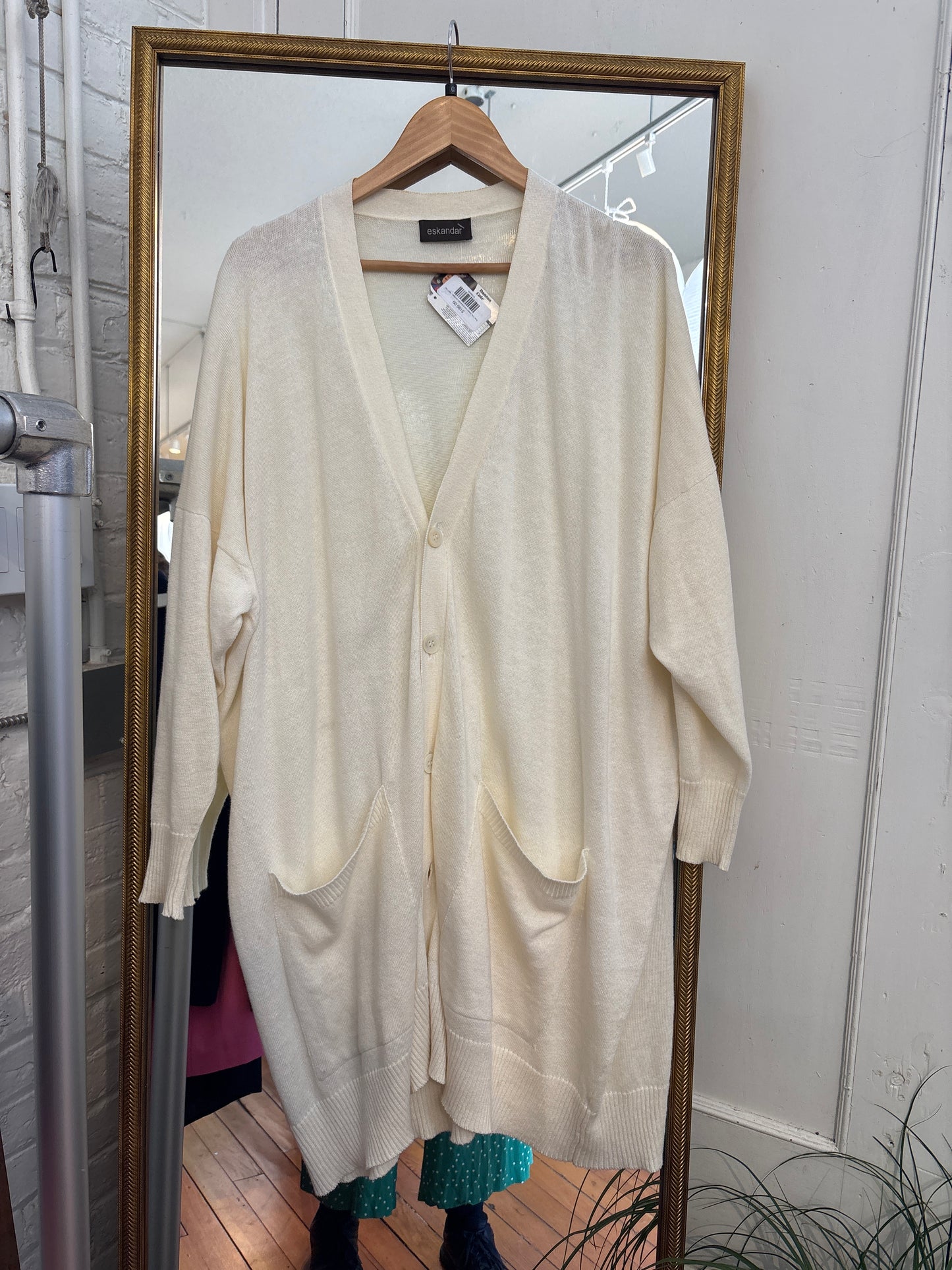 Size XXL cream knit Eskander cardigan
