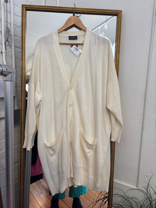 Size XXL cream knit Eskander cardigan