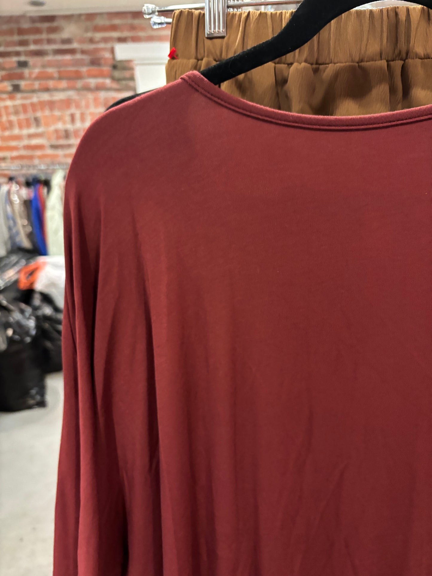 Size 3X Cinnamon Modal Encircled Top