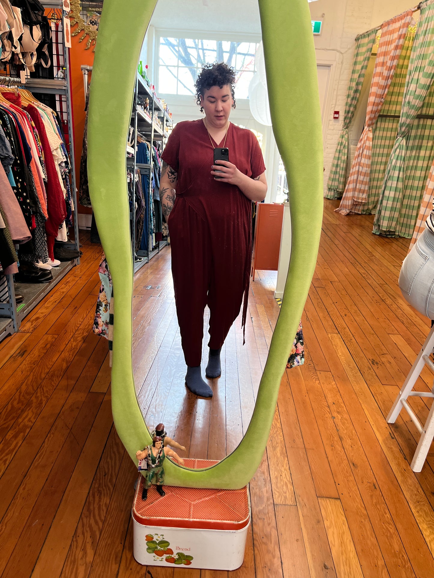 Size 7 burnt red Sotela jumpsuit