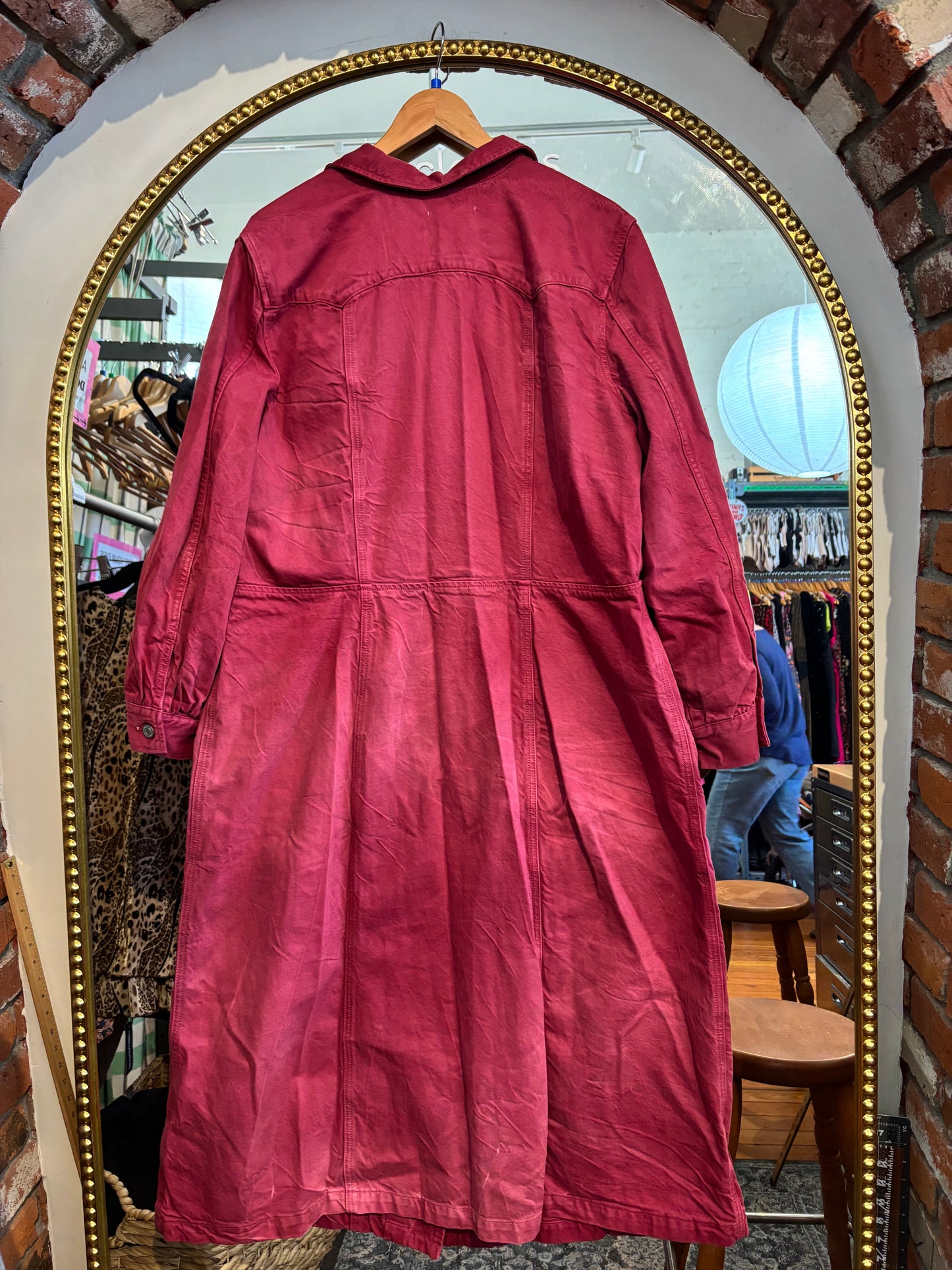 size 3X (SMALL FIT) Ganni x Levis Burgundy denim dress