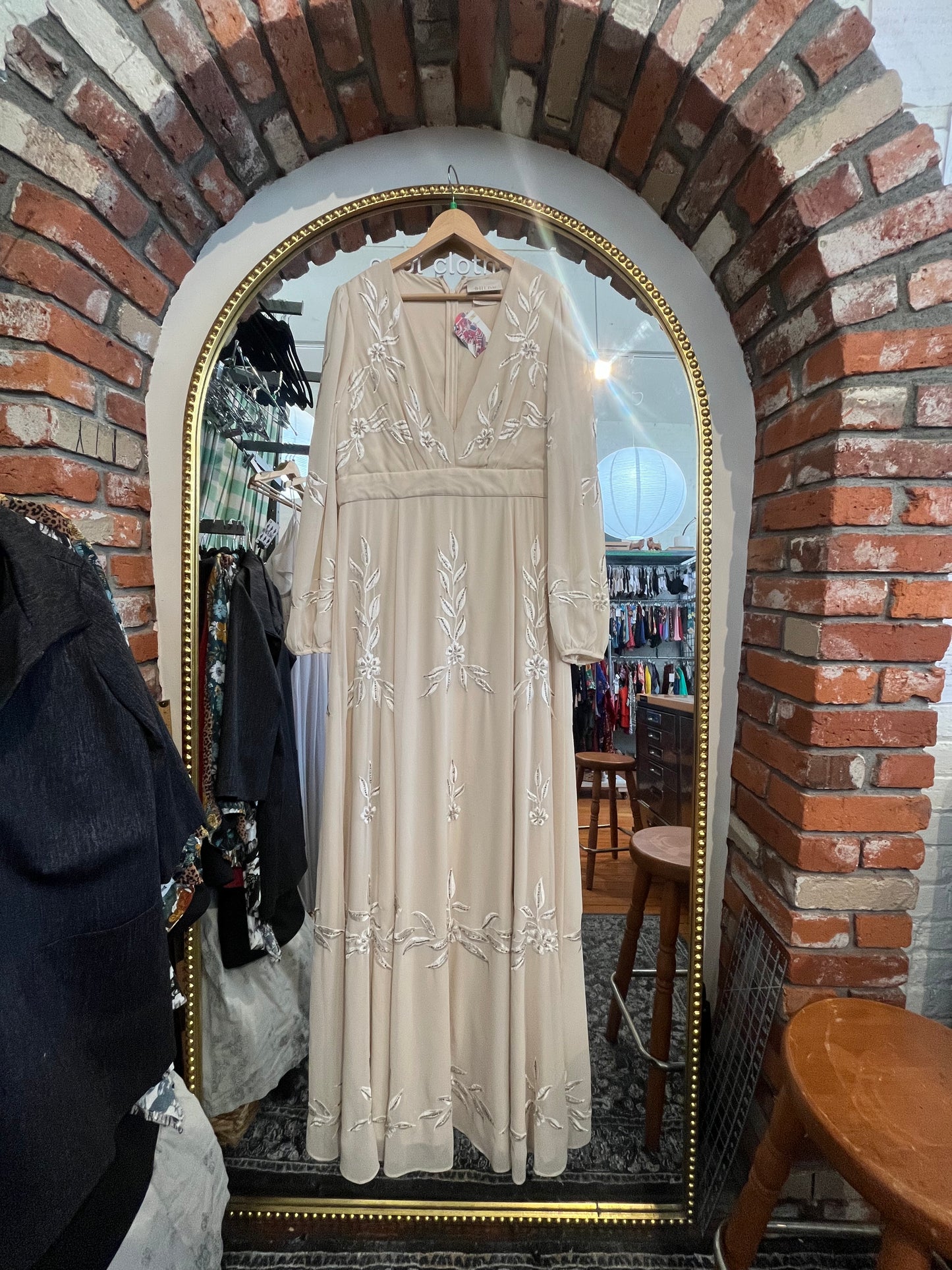 Size 18 Cream beaded BHLDN Dress