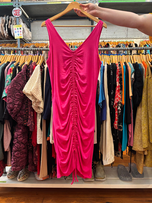 Hot Pink Hilary Macmillan Slvls Ruched Dress
