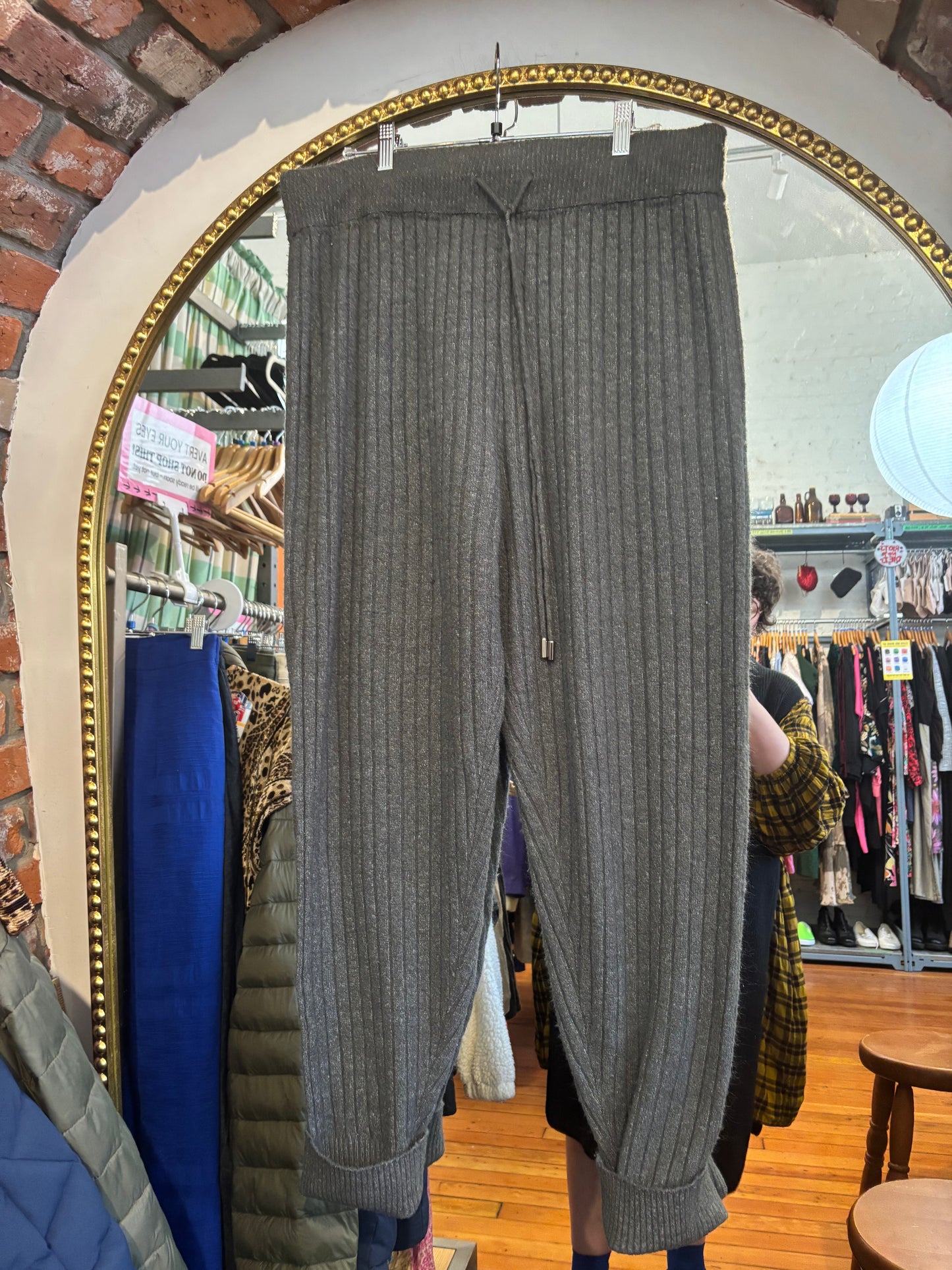 size XL grey knit Free People joggers