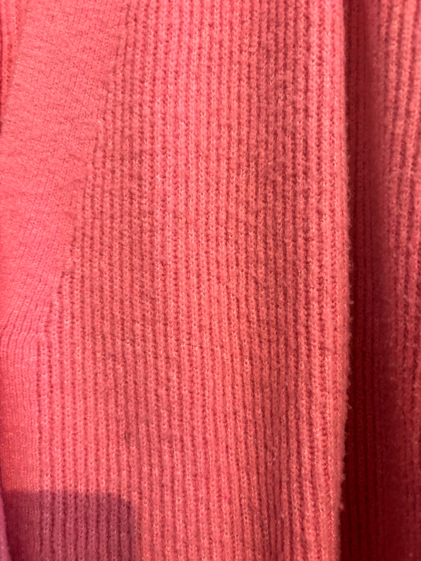 size 3X pink ribbed  DEX cardigan - boxy
