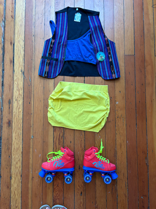 Size 5 (UK 37) Red / blue Rio Roller Roller Skates