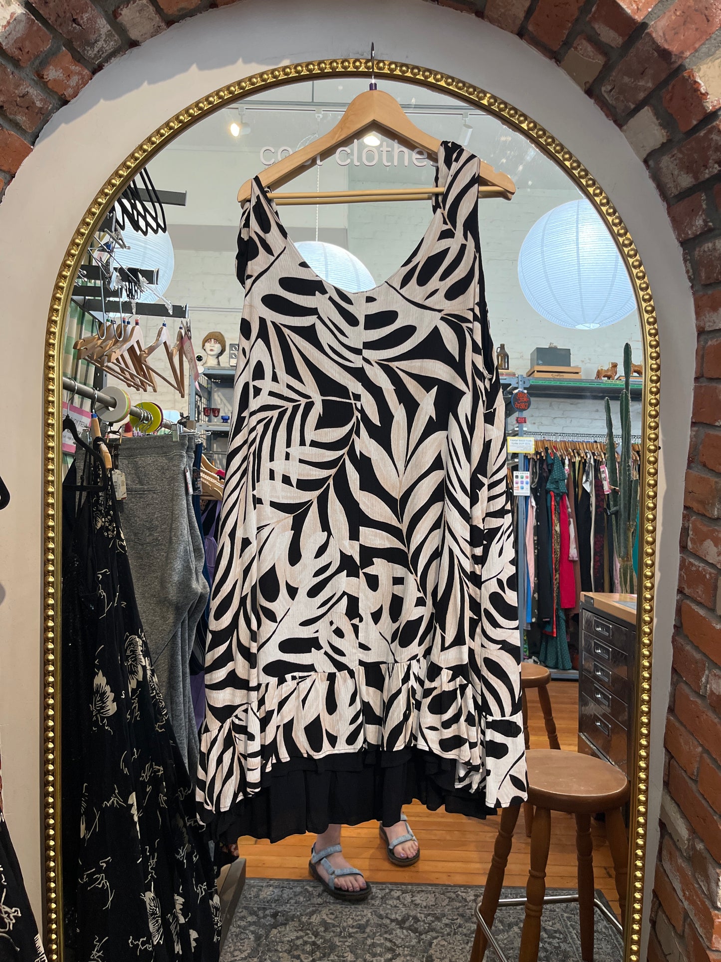size 3X beige and black Tribal Jeans dress - tank