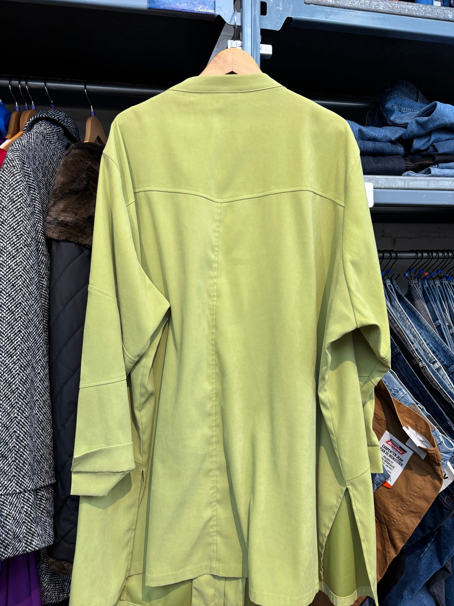size flex brushed chartreuse VINTAGE dress jacket