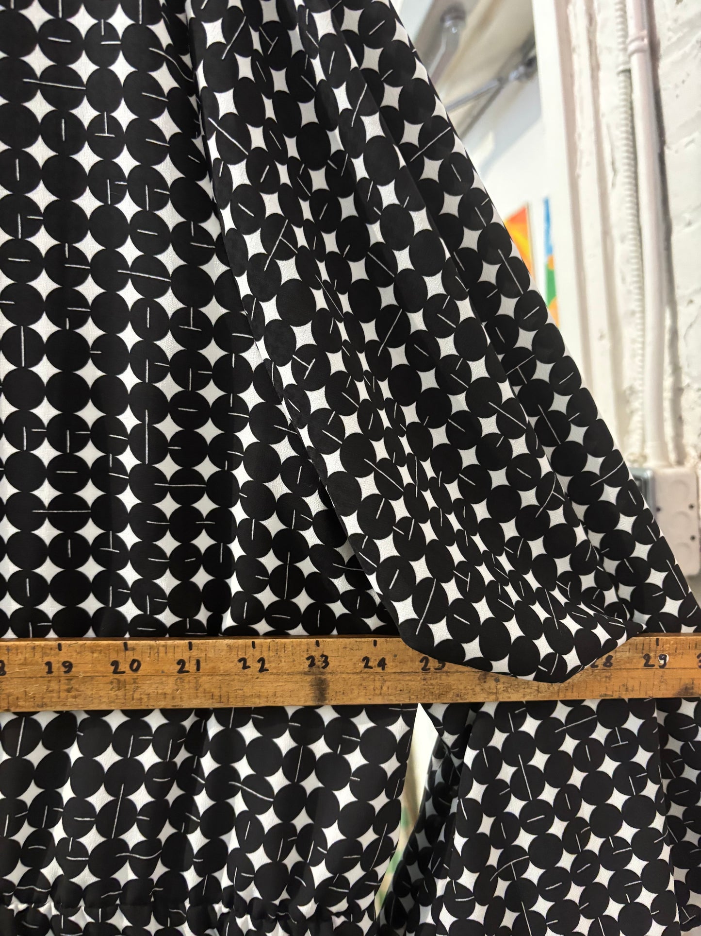 size 5X black white pattern PENN dress - faux wrap