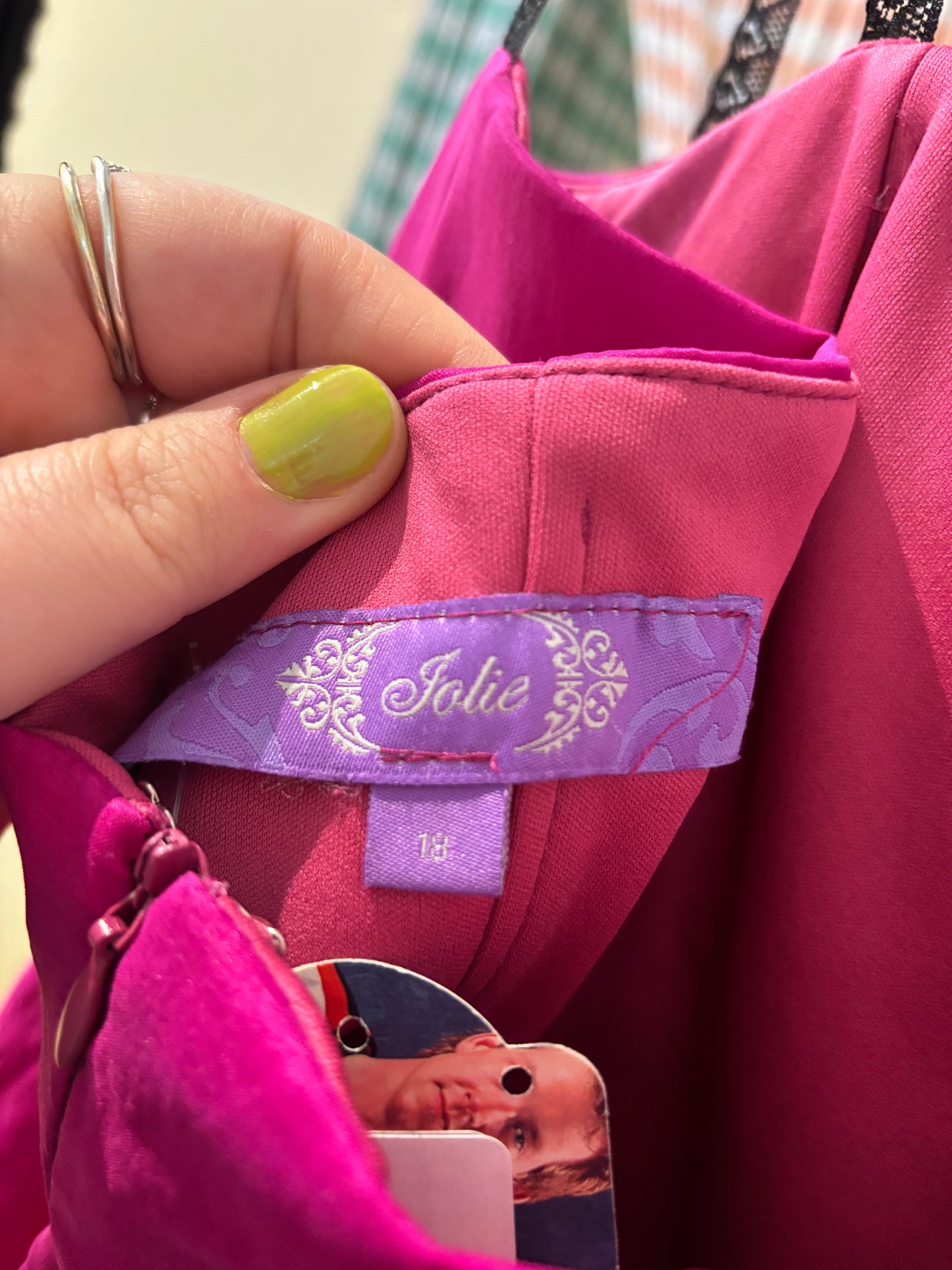 size 18 fuschia vintage Jolie dress - cocktail