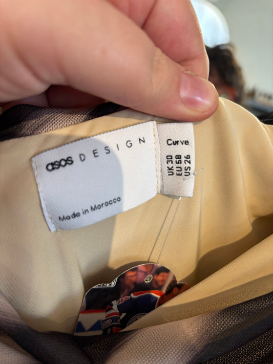 ASOS size 26 zebra- ruched dress