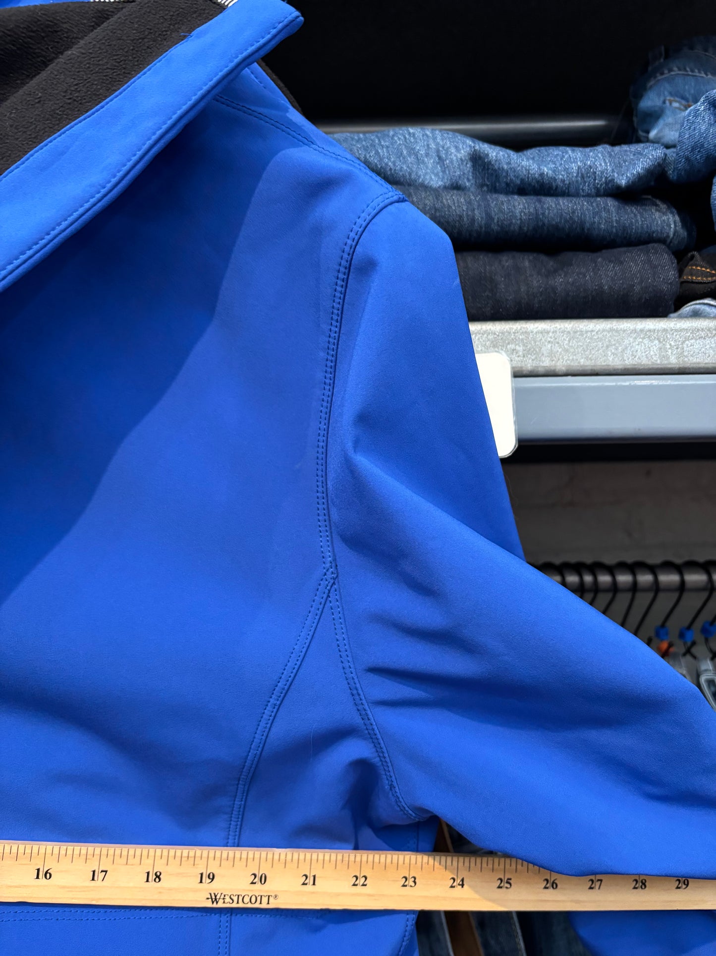size 3X blue rain Bylyse jacket - long
