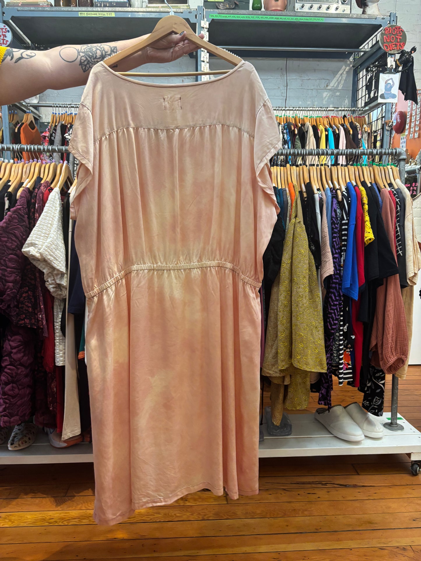 Size 5X blush pink hand dyed tencel Connally Goods dress