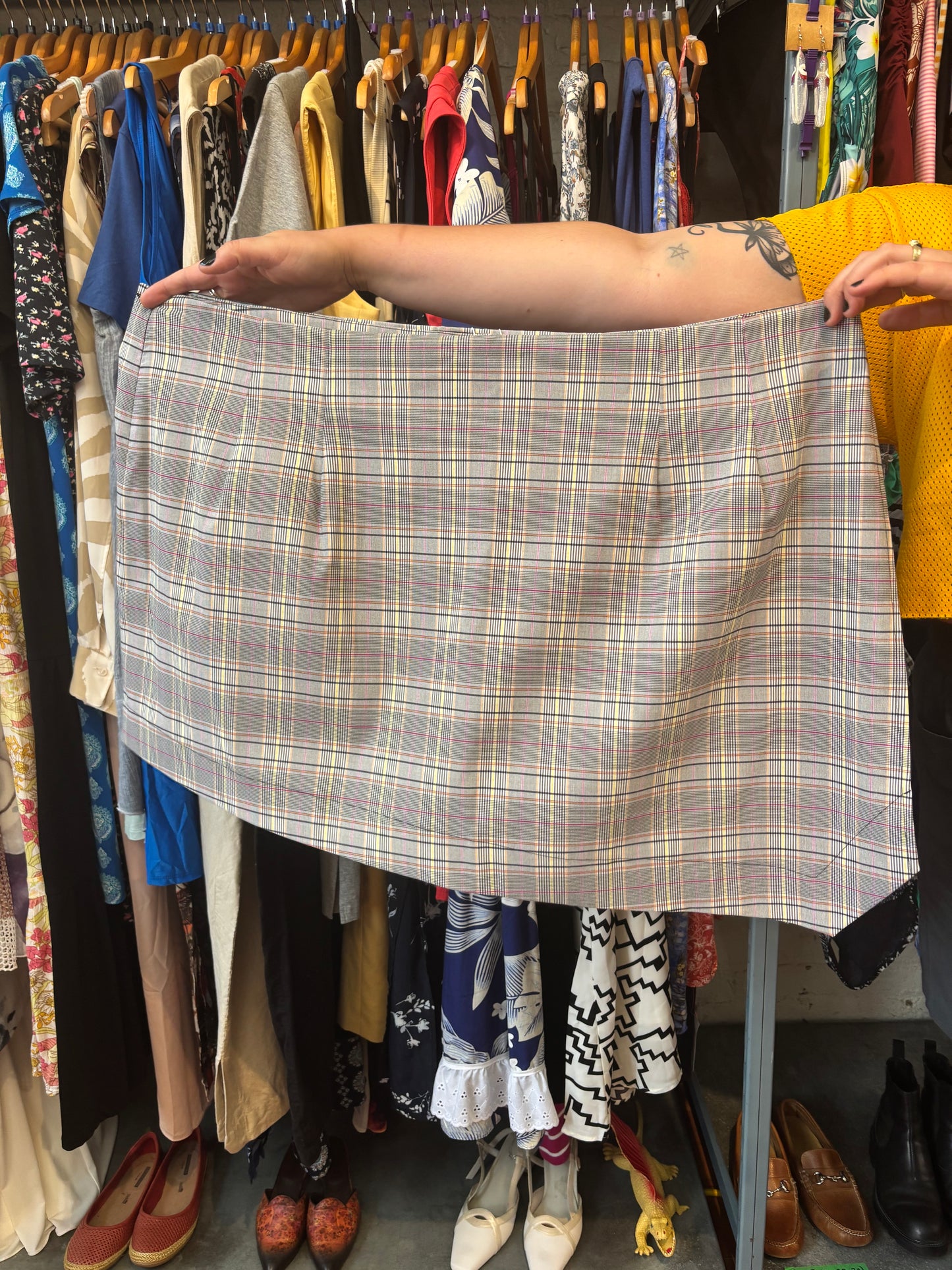 Size 4X Grey Hilary Macmillan Plaid Skort