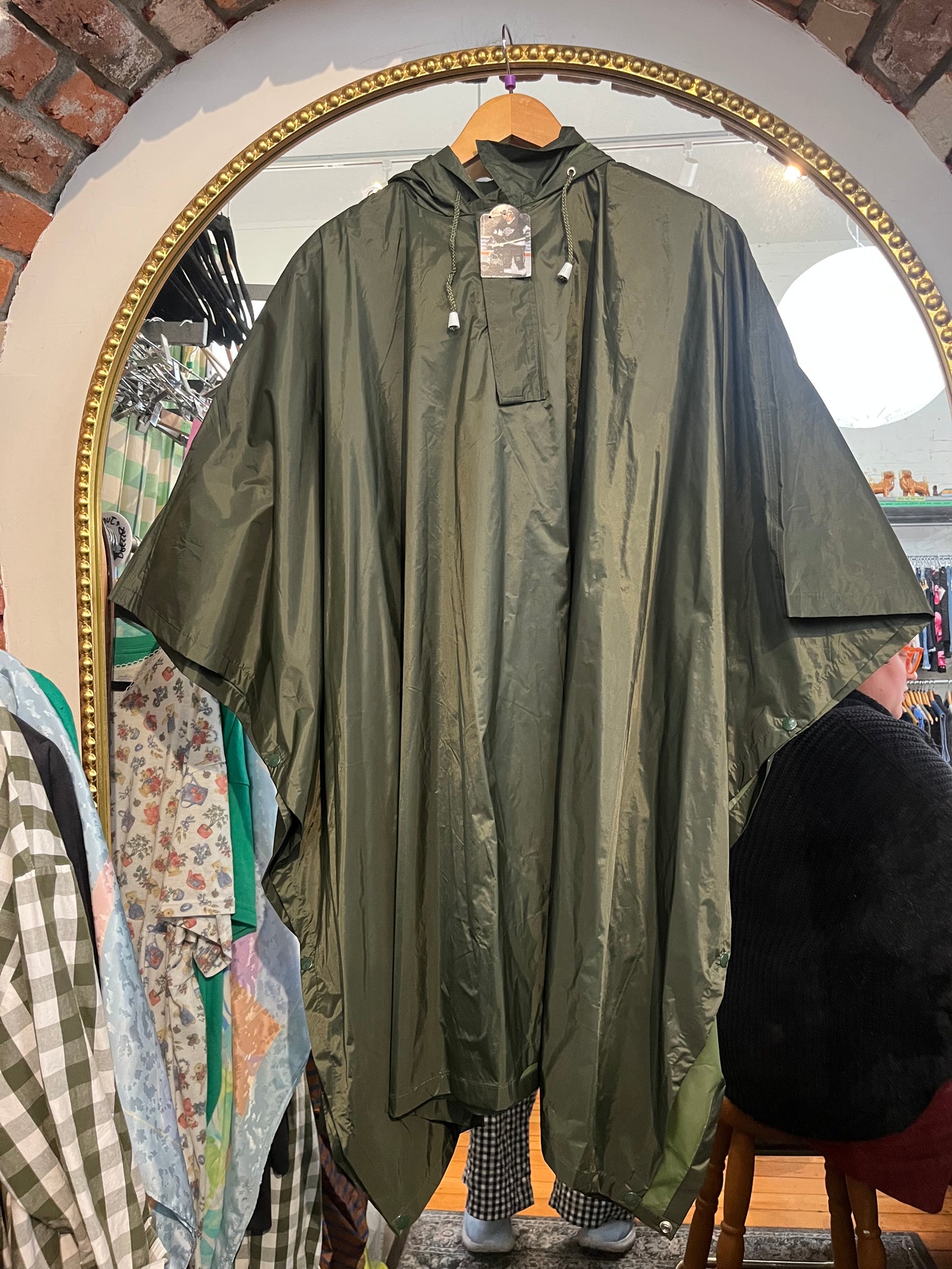 flex size green VINTAGE Wetskins jacket - rain poncho