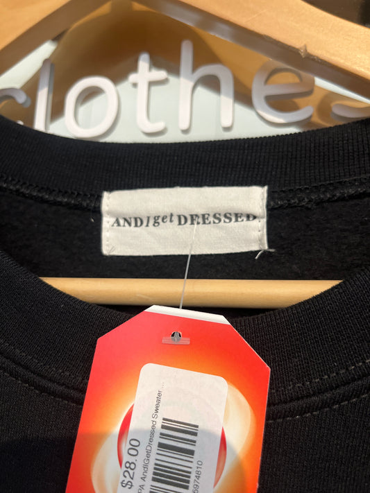 size 2X black FUPA AndIGetDressed Sweater - crewneck