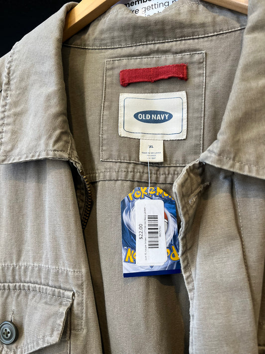 size XL taupe brown COTTON Old Navy jacket - zip