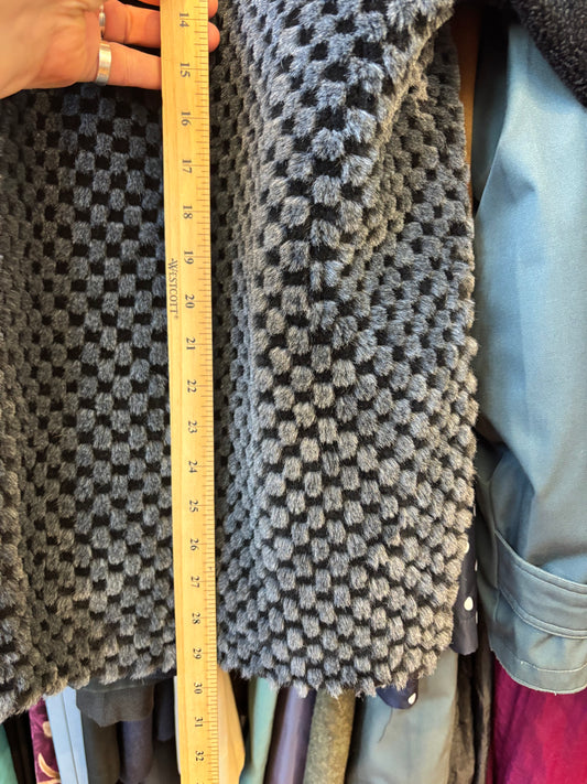 size XXL / 24 black grey checker RARE vintage Molly & Me jacket