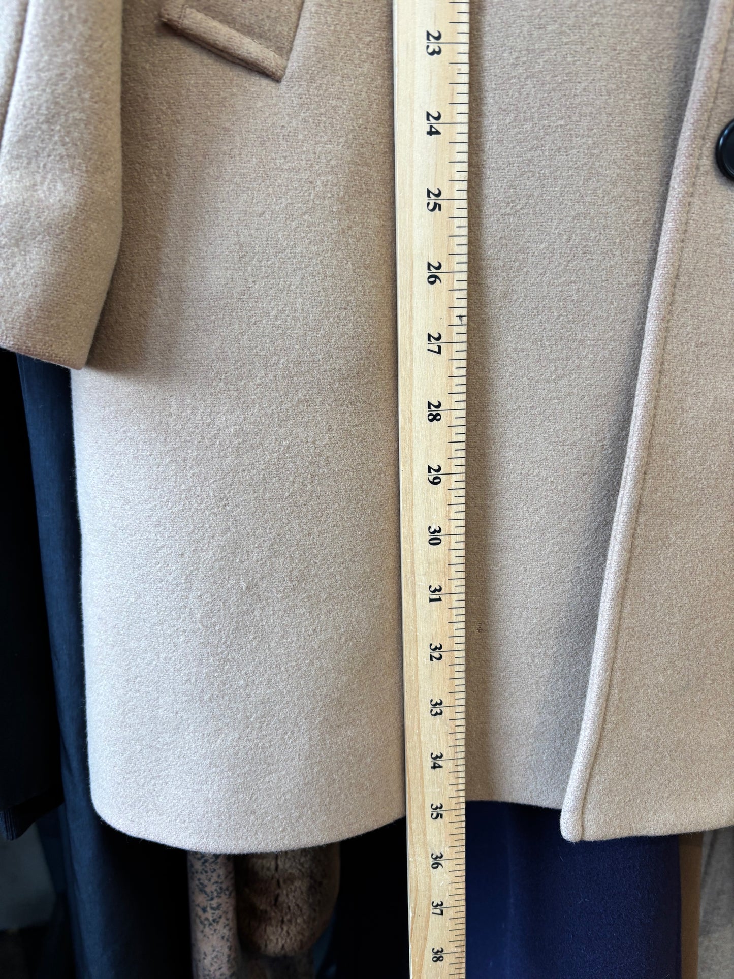 size 40 camel wool blend Club Monaco jacket - long