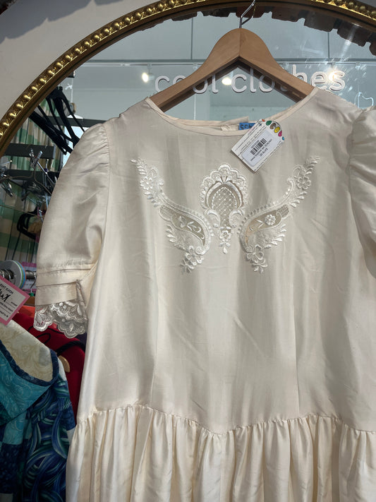 VINTAGE silk wedding dress