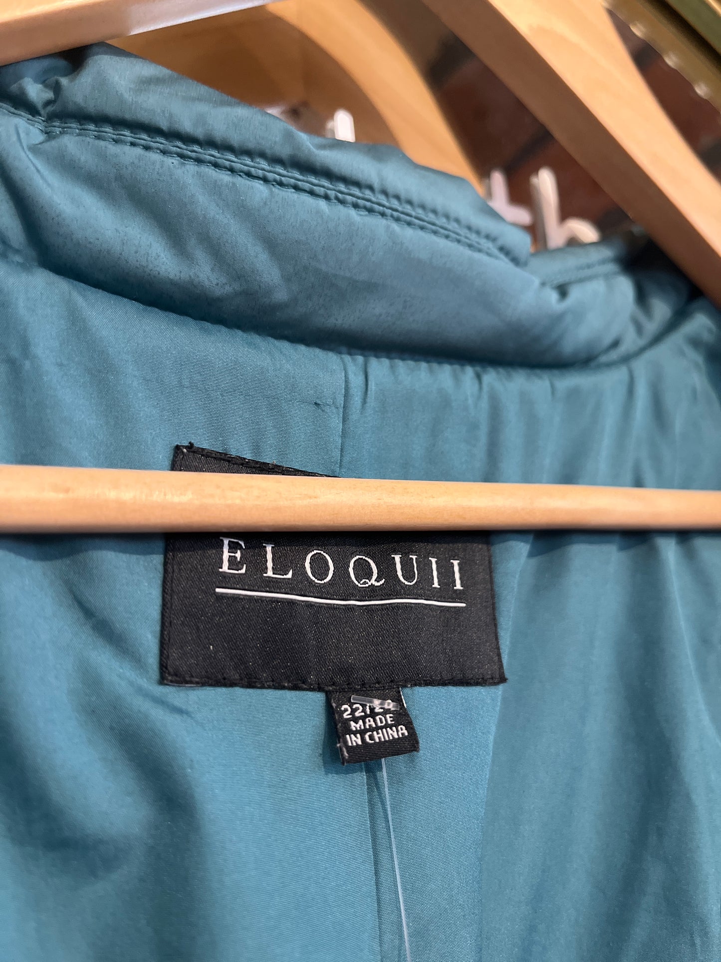 size 22/24 teal Eloquii jacket - long puffer