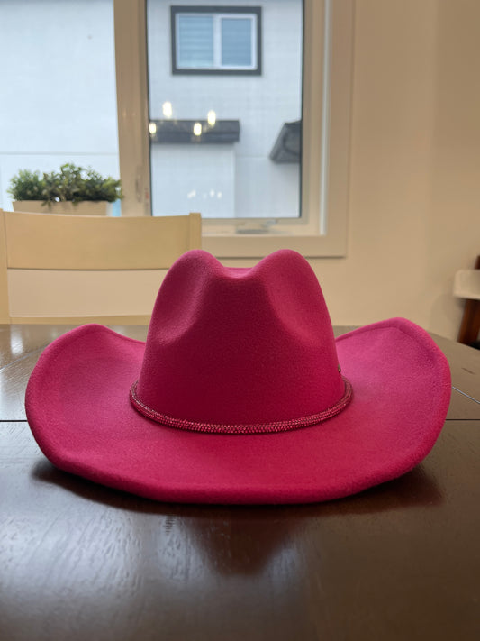 C.C Cowboy hat Barbie pink sparkle rope detail