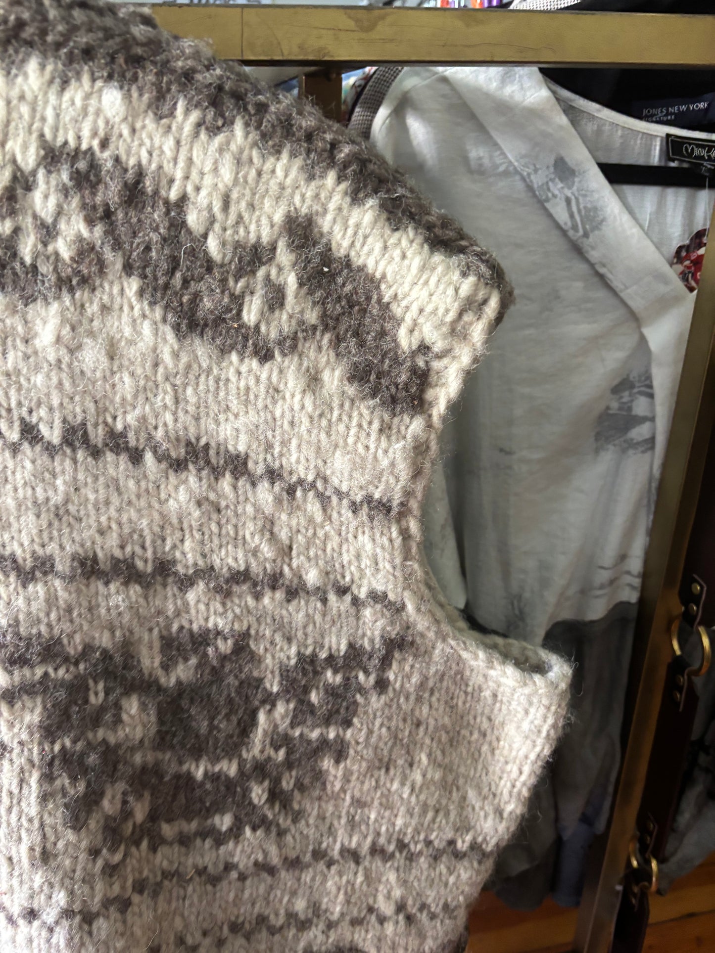 VINTAGE genuine Cowichan sweater vest eagle pattern