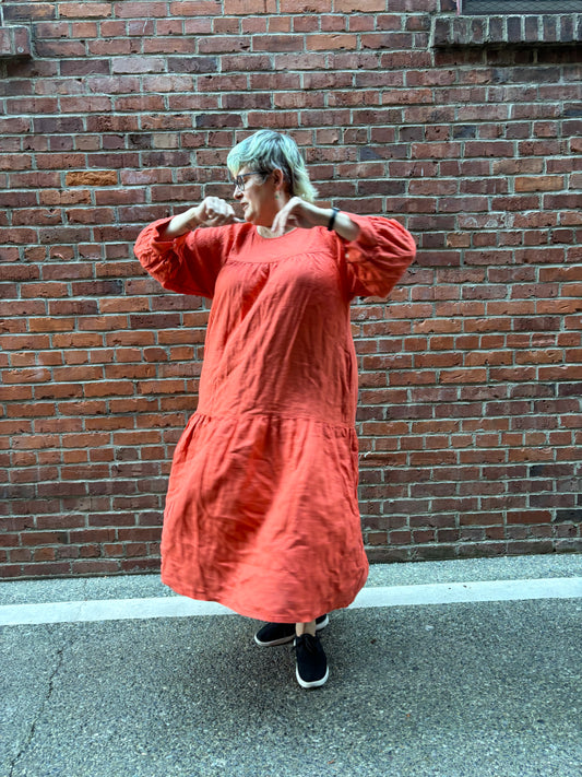 Size 2X Orange Beaton Dress