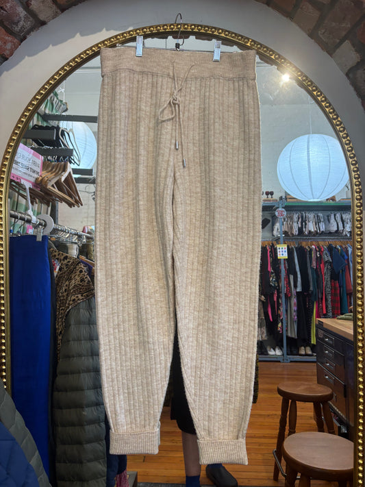 size XL cream knit Free People joggers
