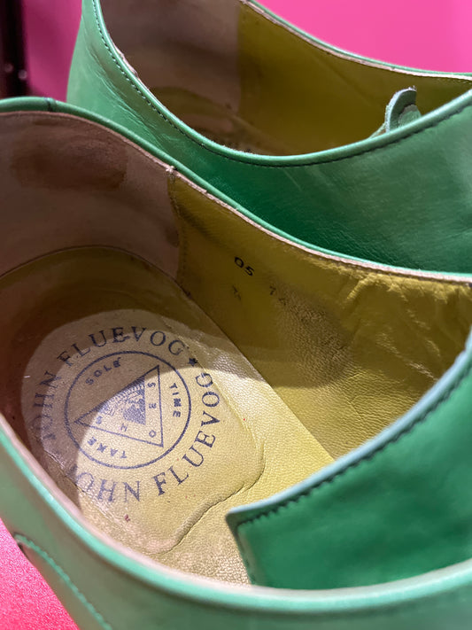 Size 12 (mens) Green Fluevog Shoes