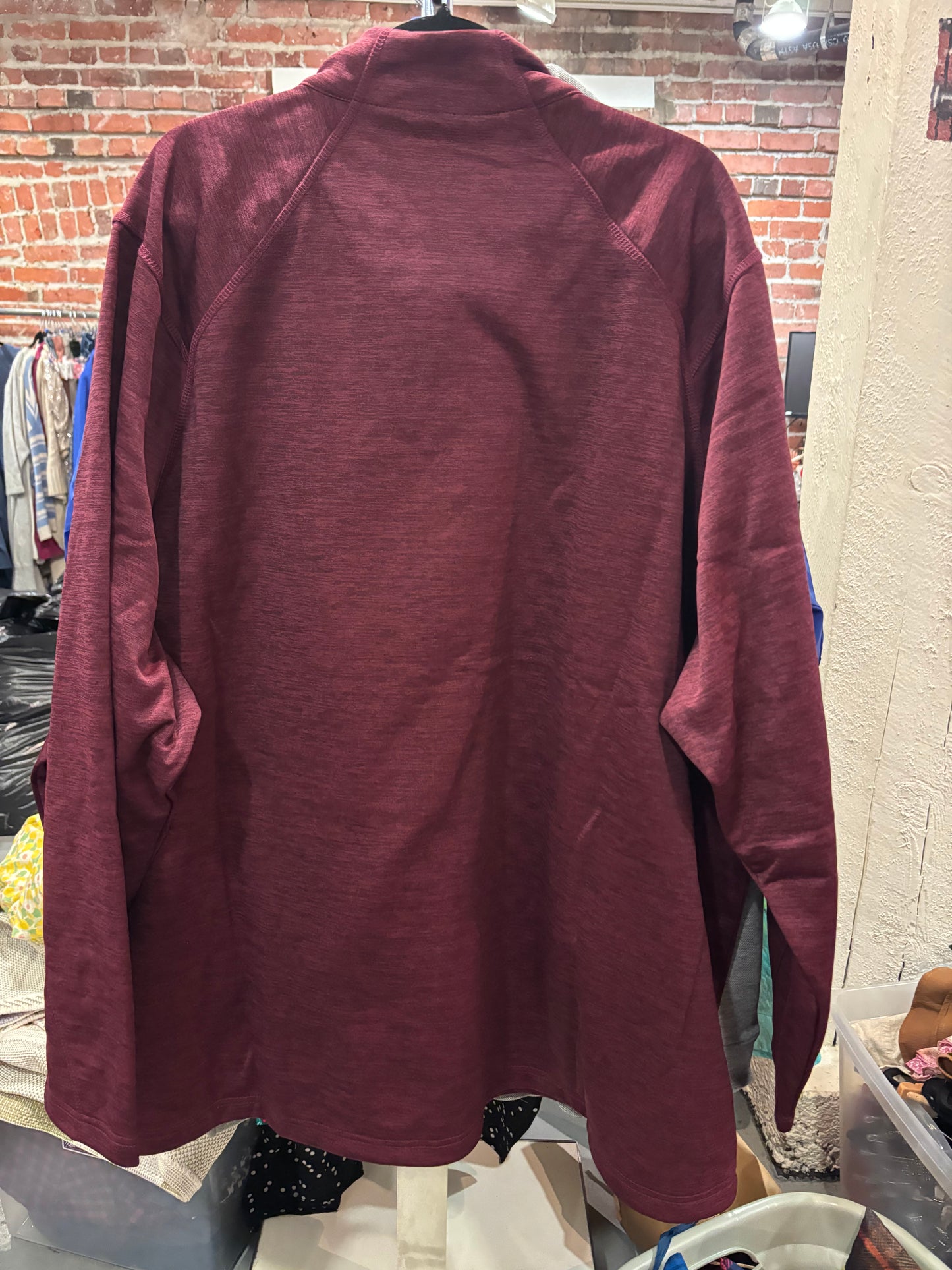 Size 5XL North End burgundy zip up sweater jacket