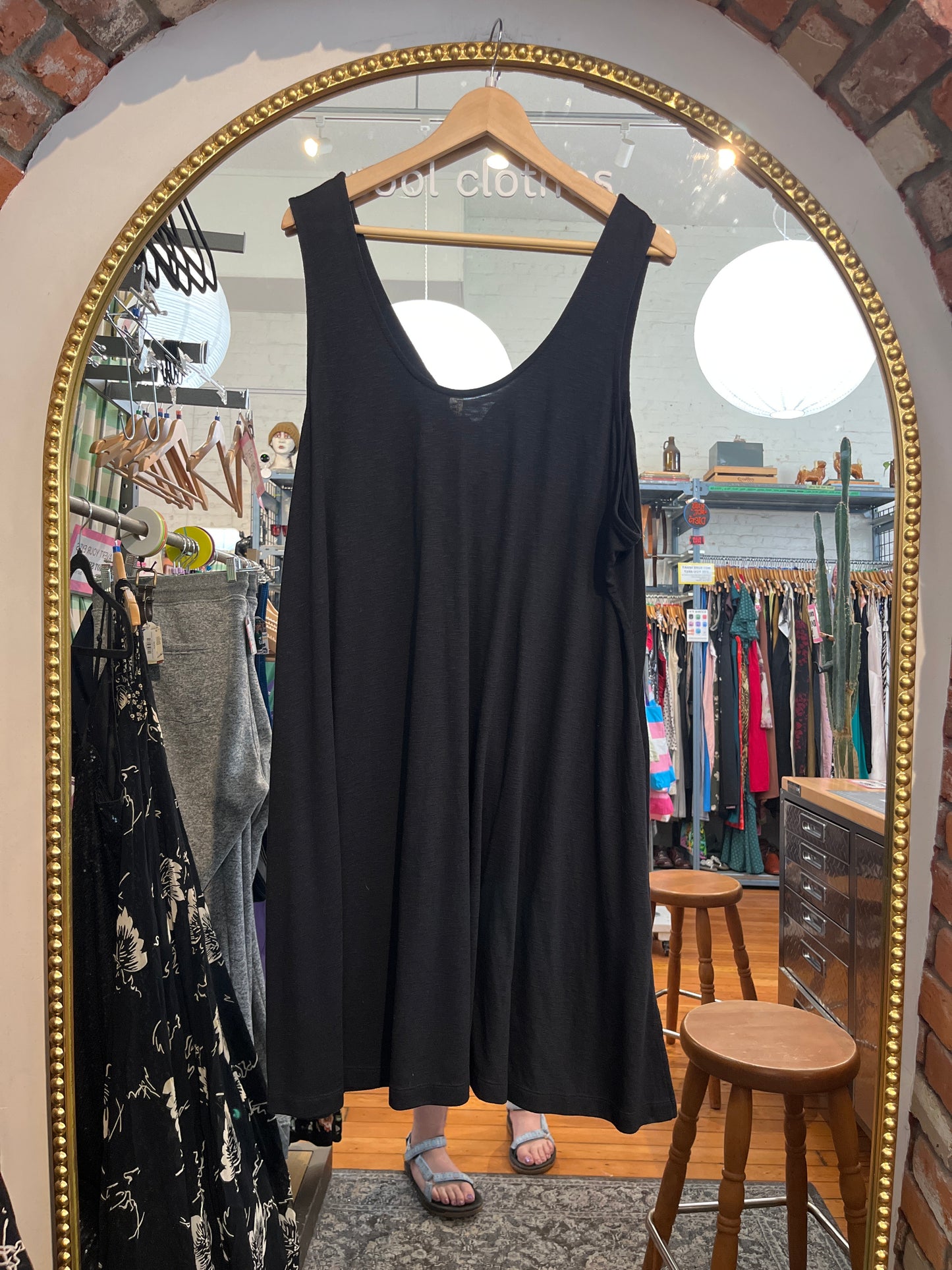 size 5X black poly viscose blend PENN dress - tank
