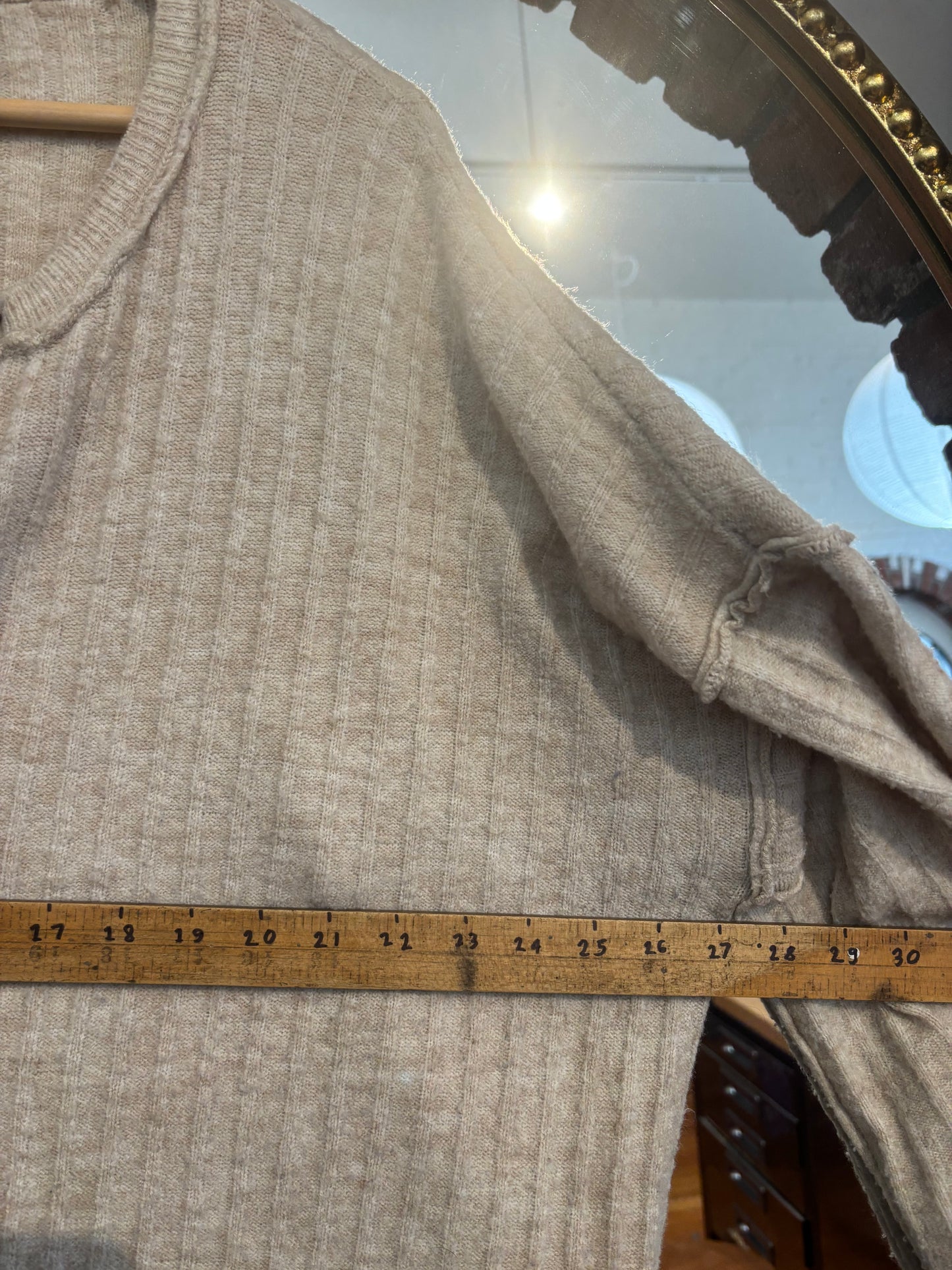 cream knit Free People sweater - tunic knit
