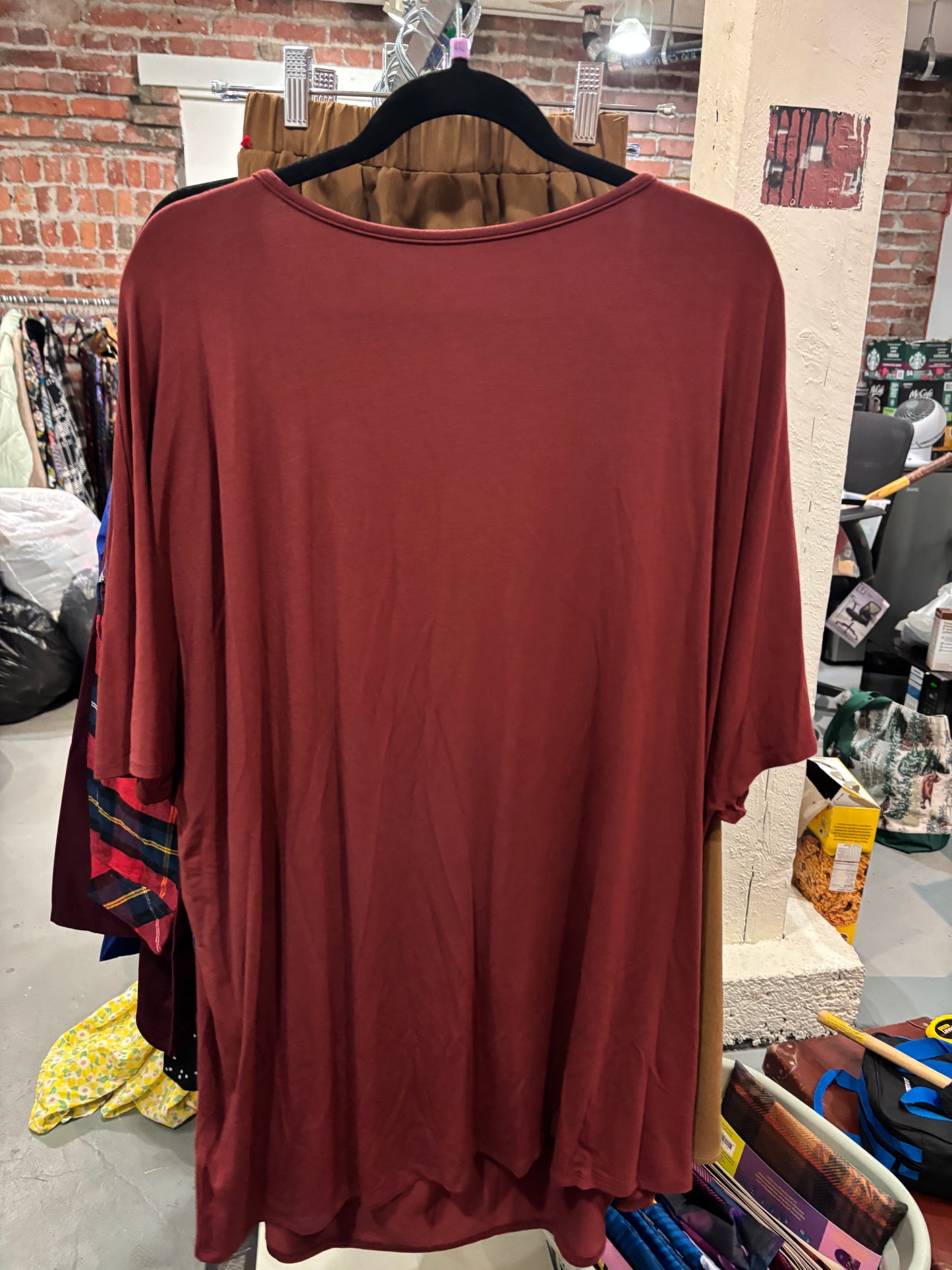 Size 3X Cinnamon Modal Encircled Top