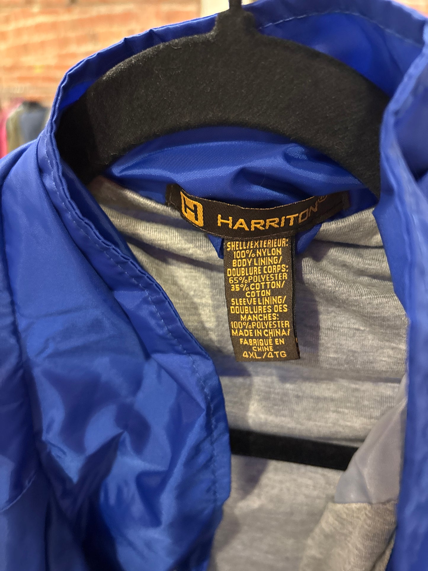 Size 4X Harriton Nylon Blue Jacket