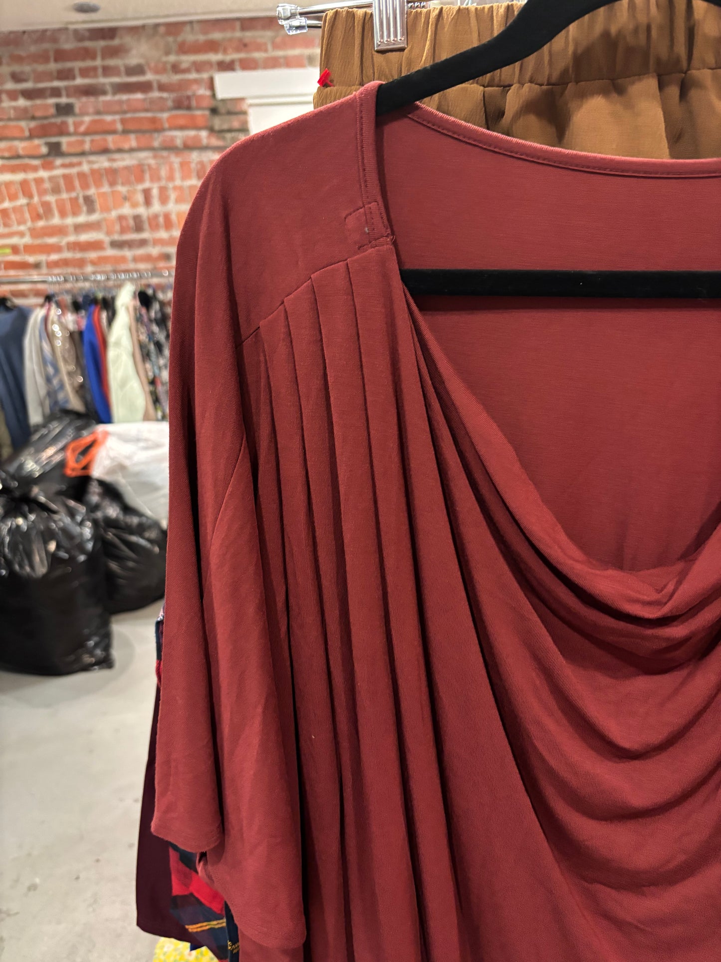Size 3X Cinnamon Modal Encircled Top