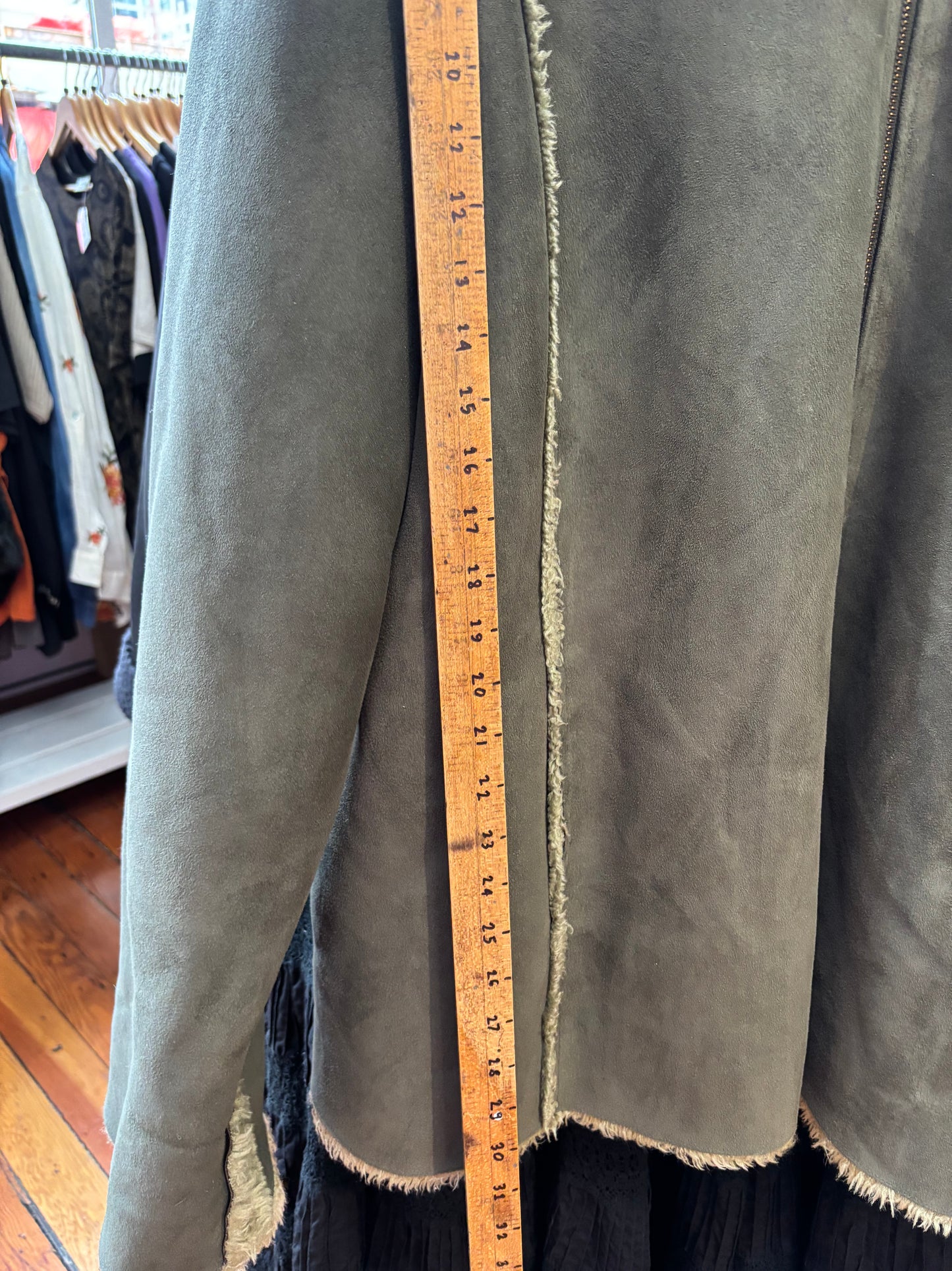 size 4X vintage Addition Elle green faux sherpa jacket