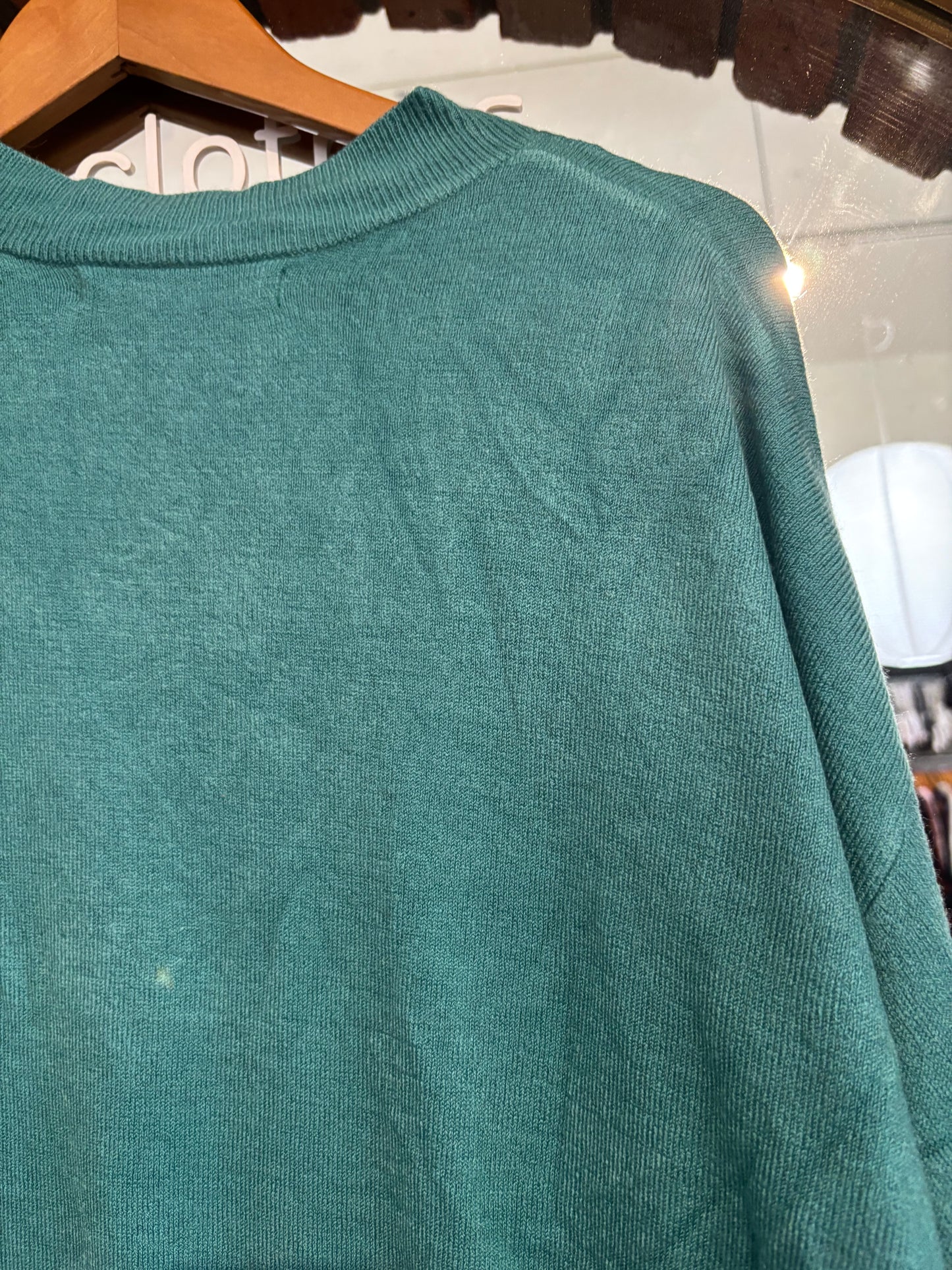 size 3XL teal fine knit NWT Sweetlegs sweater -  boxy