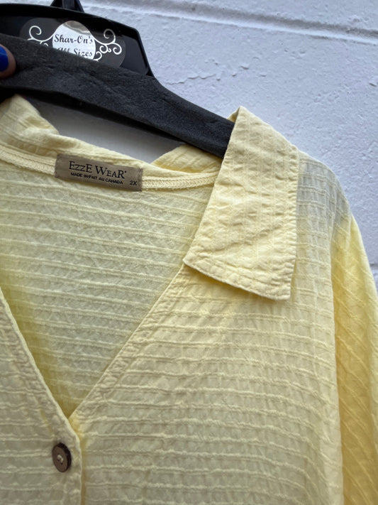 Size 2X Yellow Ezze Wear Top