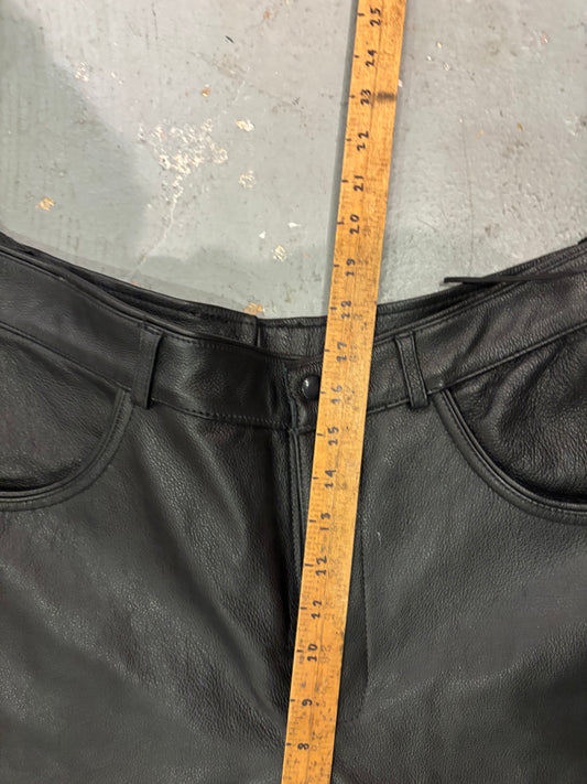 size 44 black heavy leather Classic Leather Gear pants