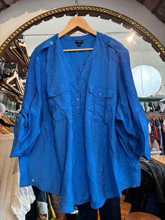 size 4 blue Harper top Torrid top - blouse