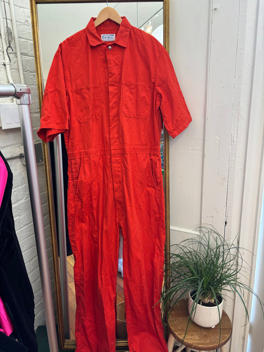 size 44 Regular orange cotton vintage G Style 800 boilersuit
