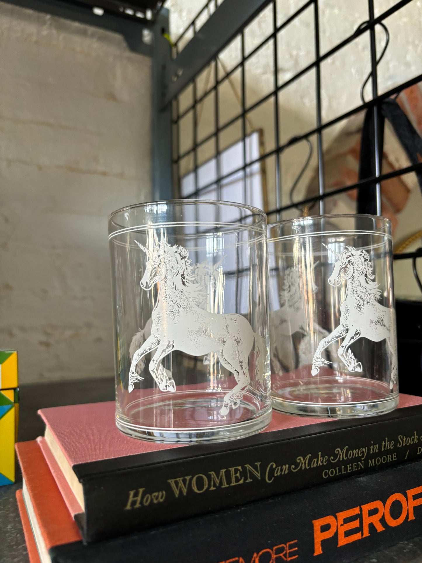 Unicorn glasses set