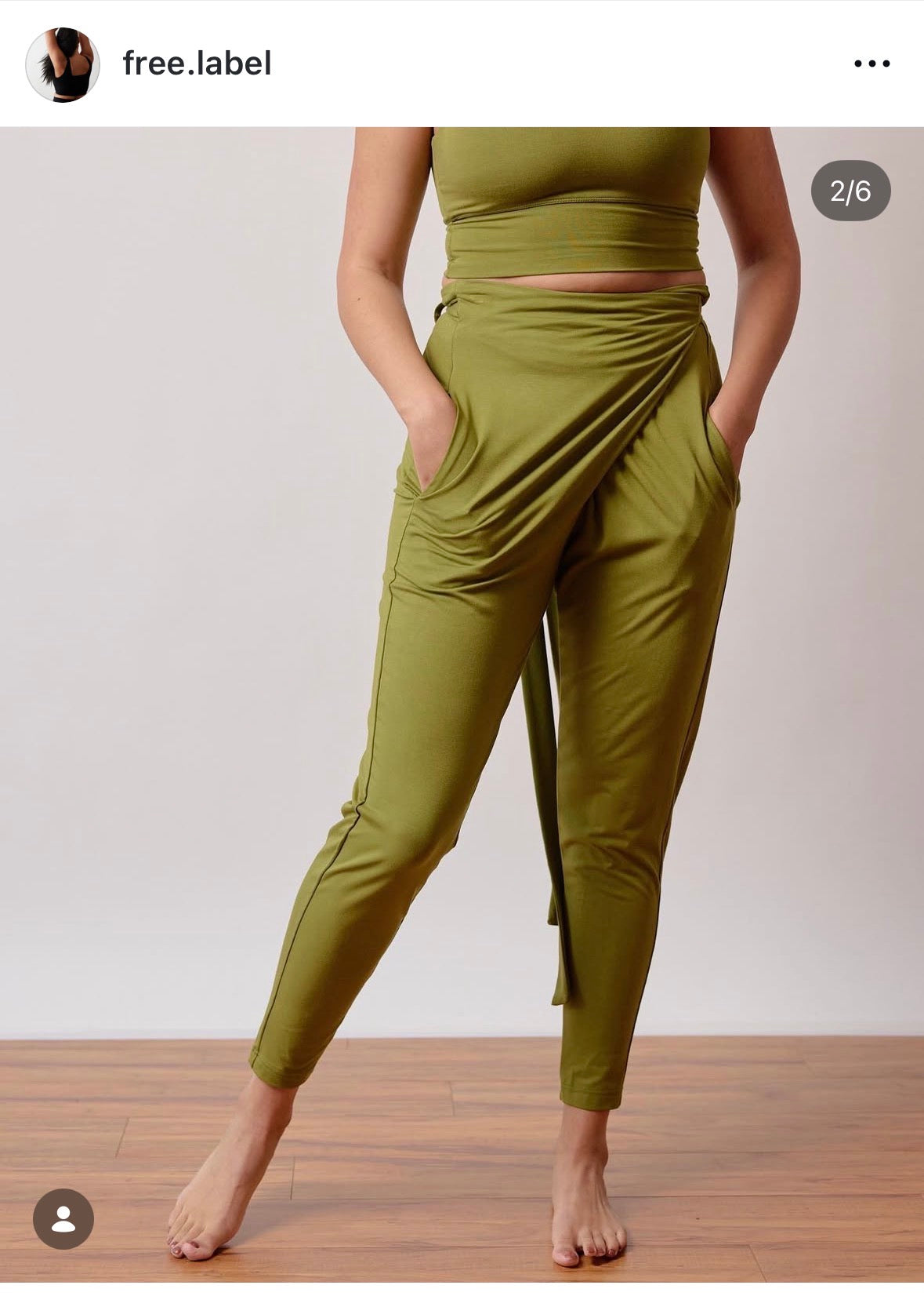 AS IS size 2X avocado green Free Label pants - reese