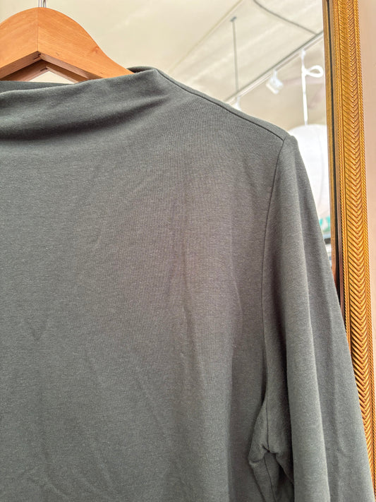 size XXL dark green Encircled top - long sleeve