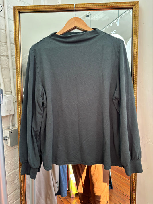 size XXL dark green Encircled top - long sleeve